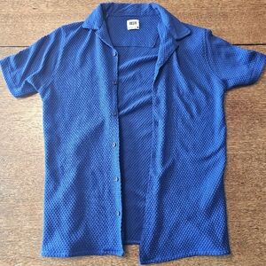 Giesto blue textured shirt